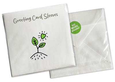 plastic free card sleeves by no more plastic packaging